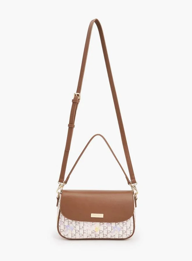 بابريكا حقيبة كروس بودي بطبعة شعار العلامة التجارية